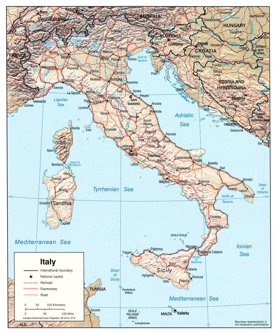 map of italy