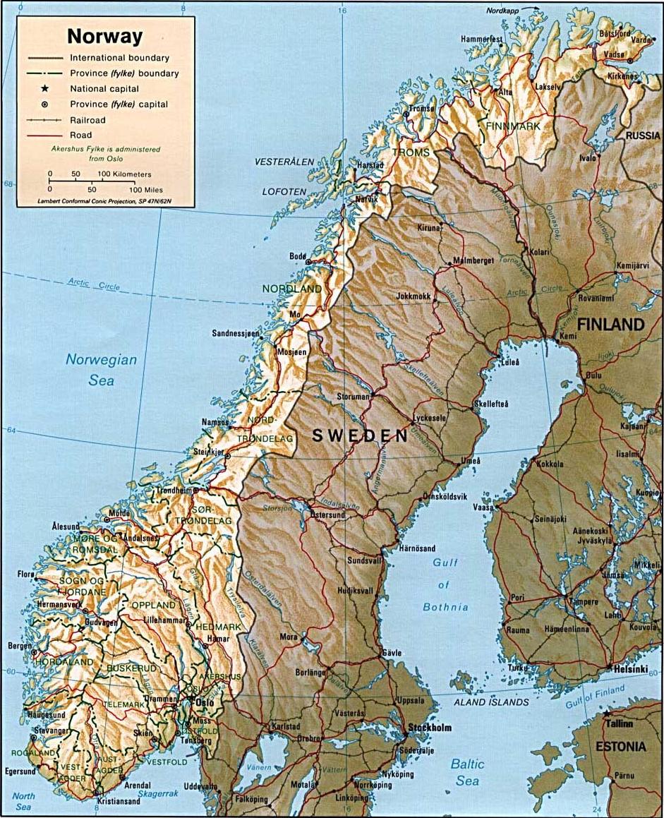 Map of Norway | Map of Europe | Europe Map