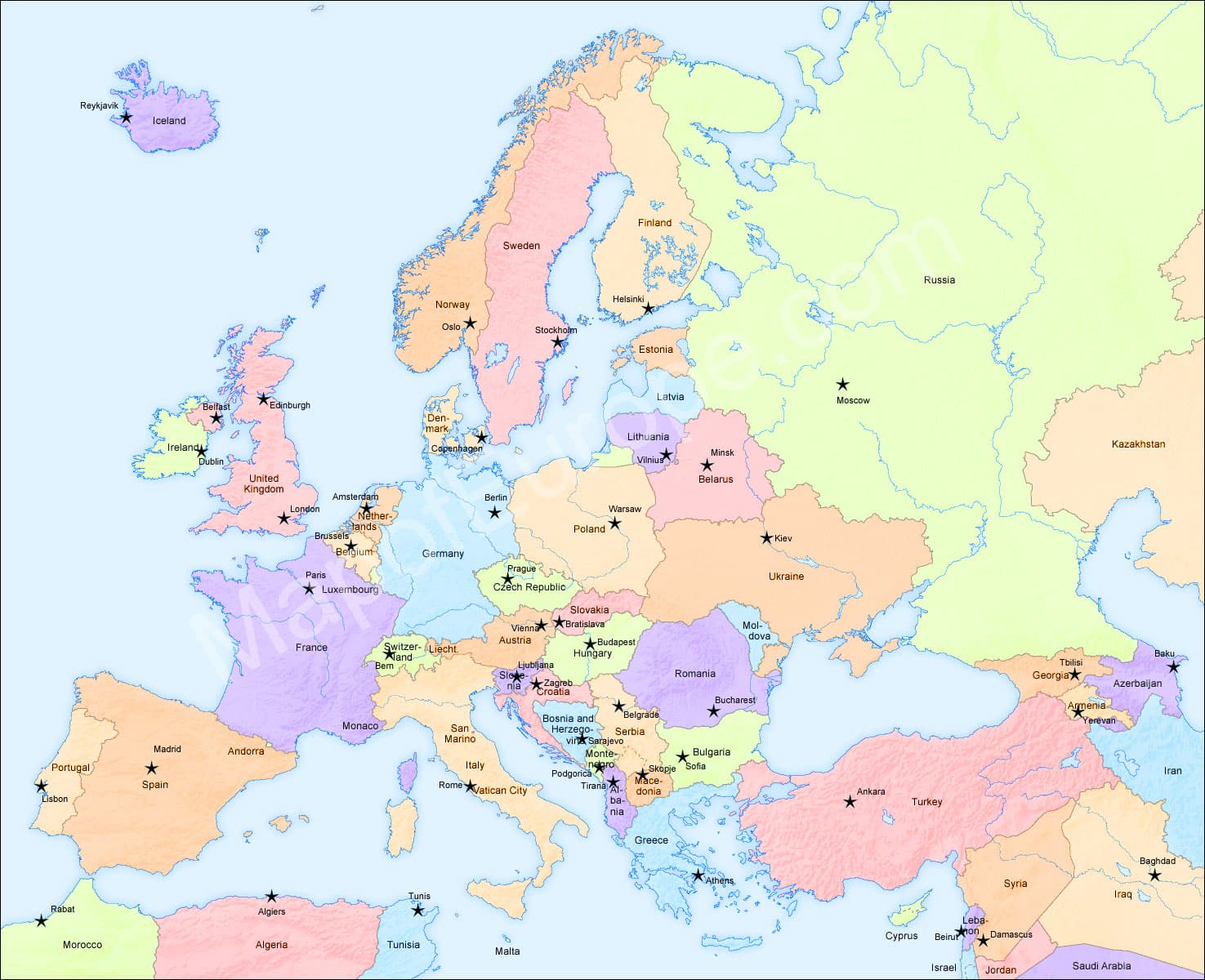 Map of Europe | Europe Map - Geography, History, Travel Tips and Fun