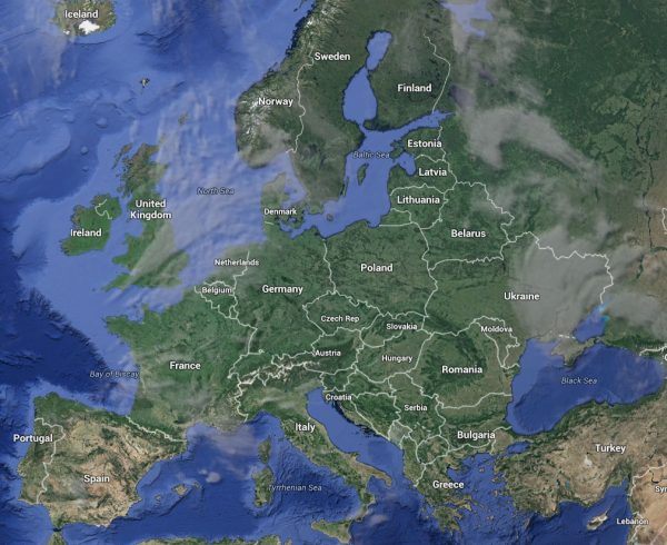 karta europe google Map of Europe 2018 karta europe google