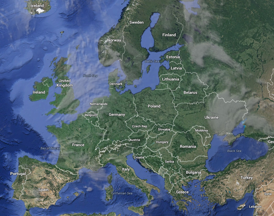 Europe Google Earth 