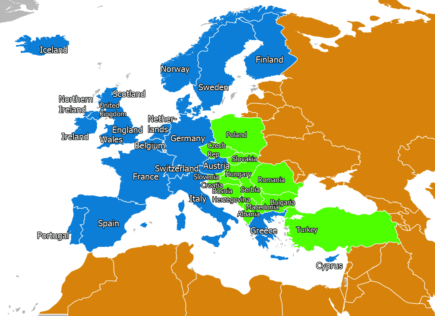 Eastern And Western Europe Map - BLOGDOSK3MMA