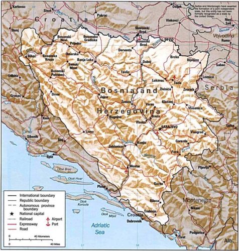 Map Of Bosnia And Herzegovina Map Of Europe Europe Map