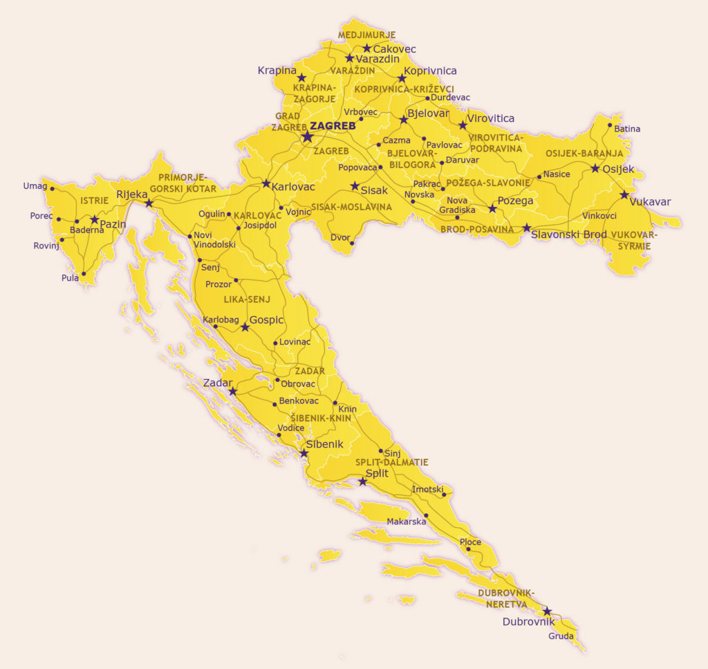 Map of Croatia | Map of Europe | Europe Map