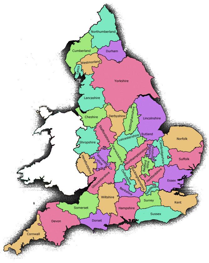 Map Of England Only