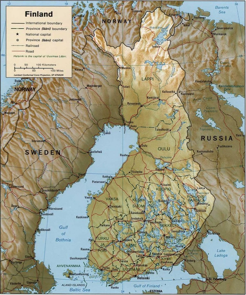Map of Finland  Map of Europe  Europe Map