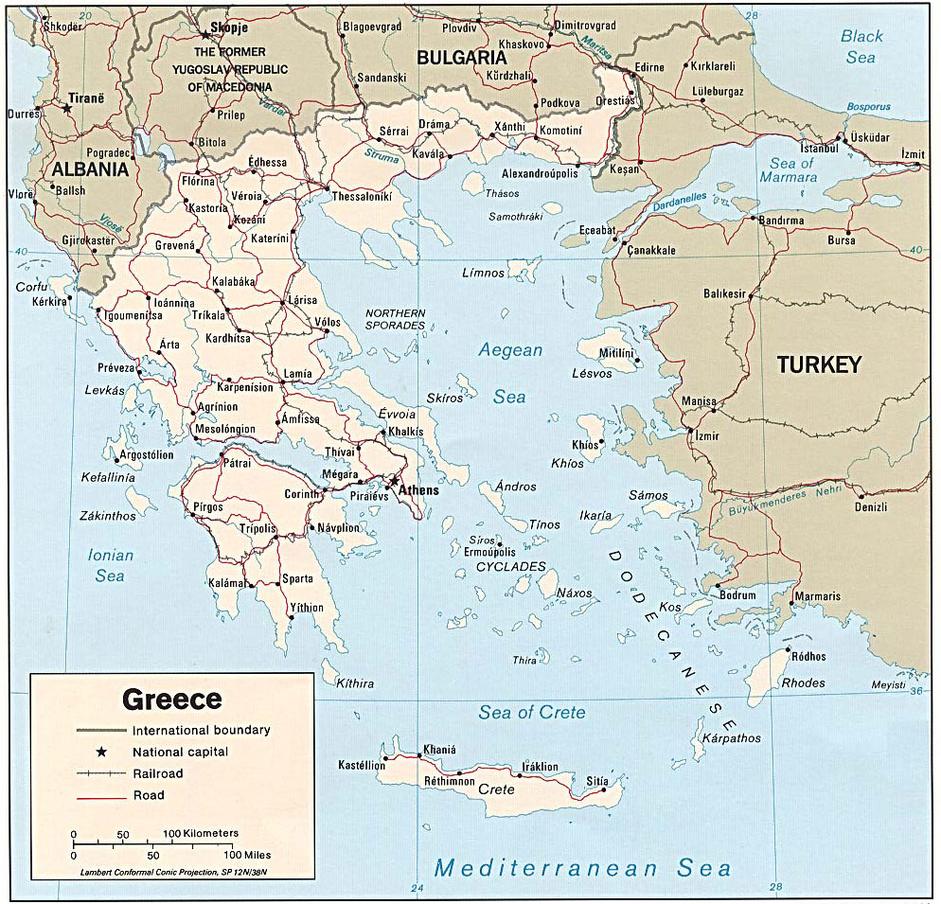 Map Of Greece Map Of Europe Europe Map