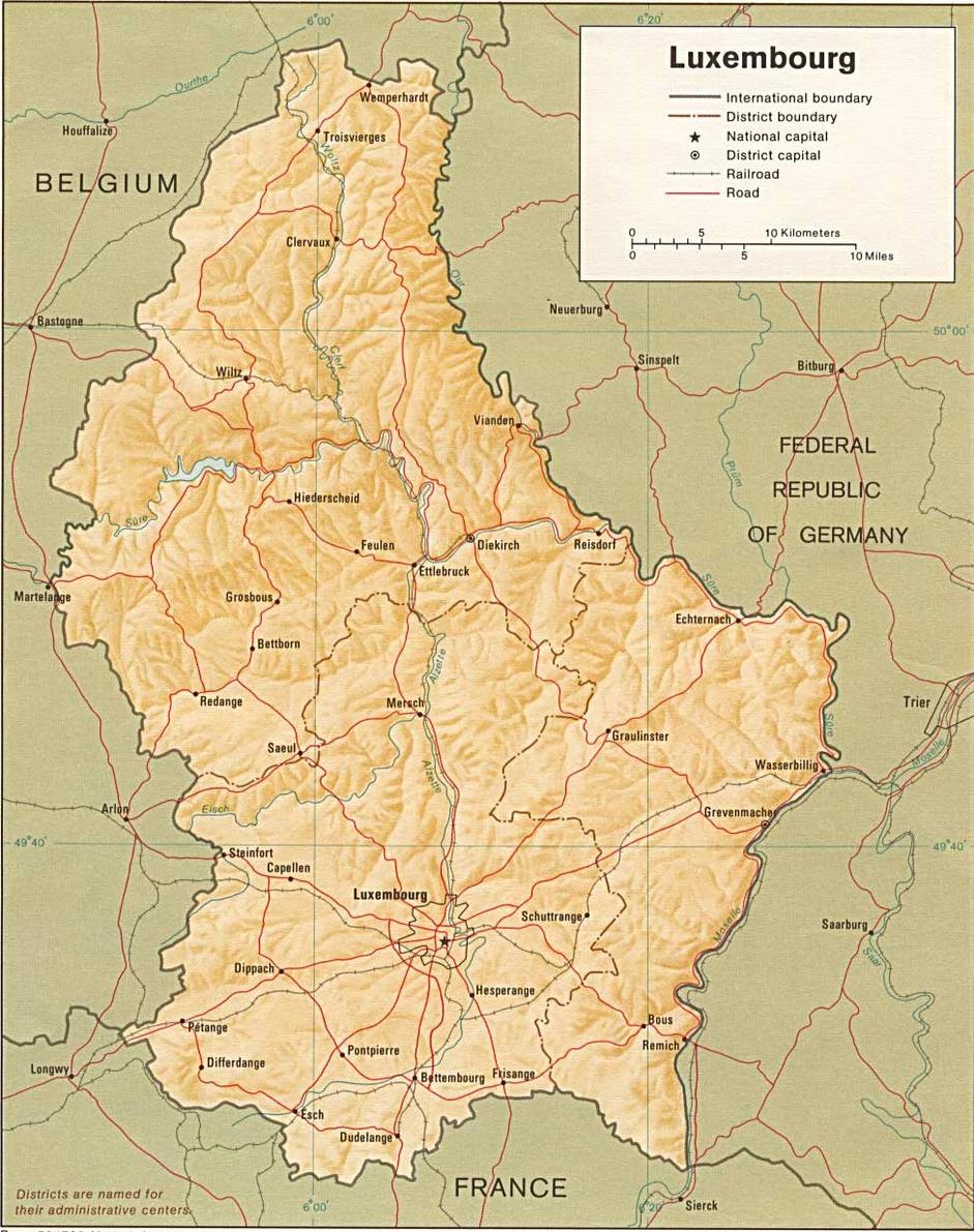 Map of Luxembourg