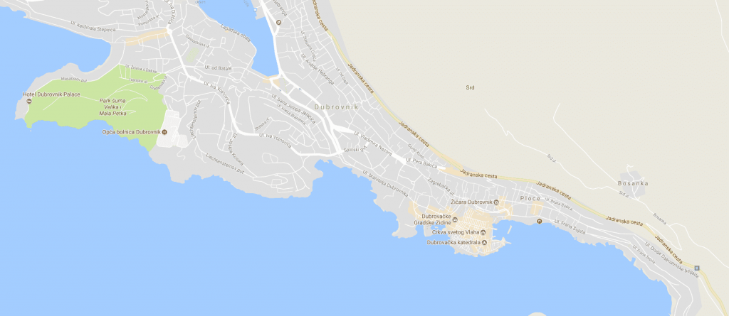 Dubrovnik Croatia - Map Of Dubrovnik 1024x445