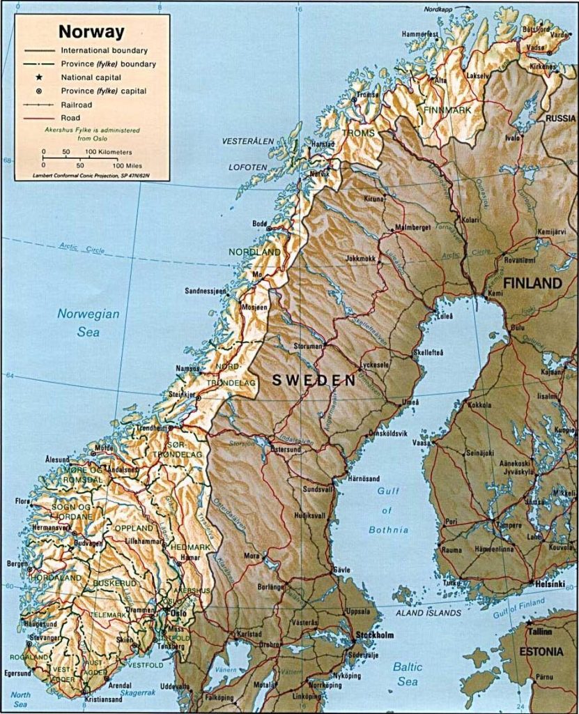 map of Norway