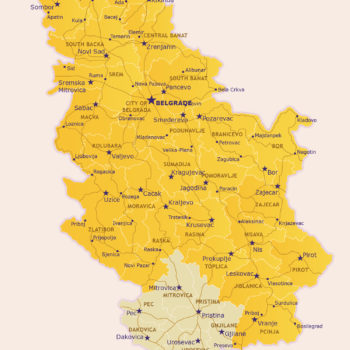 Map of Serbia