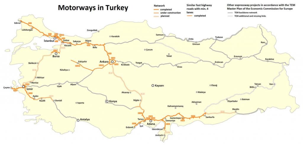 map of Turkey