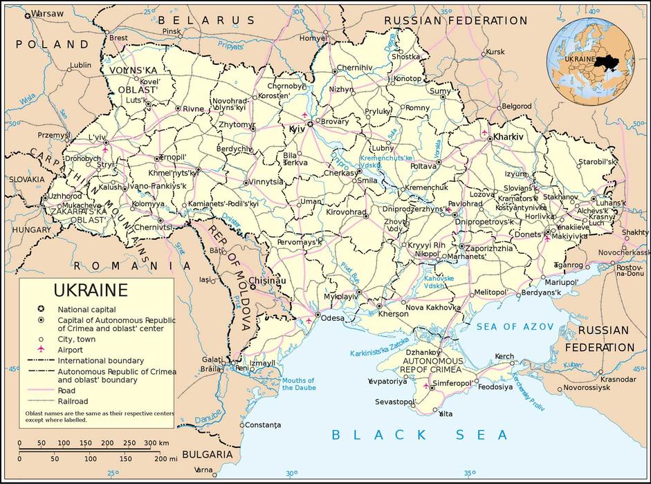 Ukraine Political Map