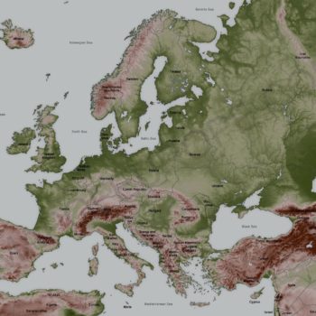 Topographical Map Of Europe