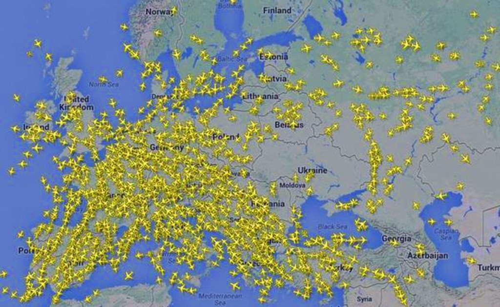 Ukraine airspace after Malaysian airliner was shot down