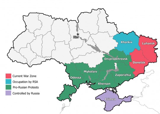 Ukraine War Map 540x383 
