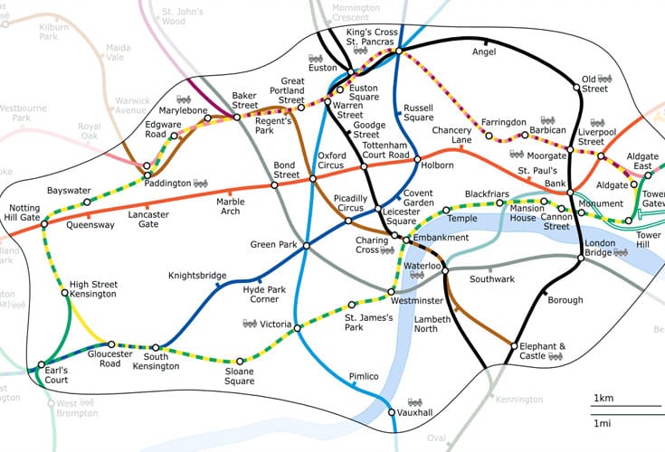 map of London Tube