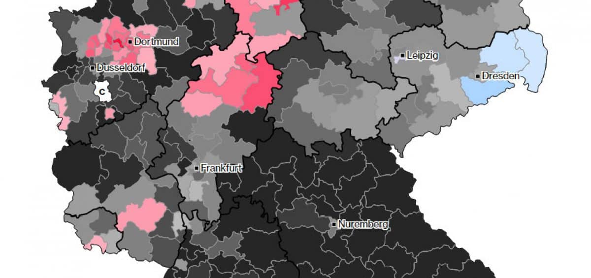 German Election Map 2017 Map of Europe Europe Map