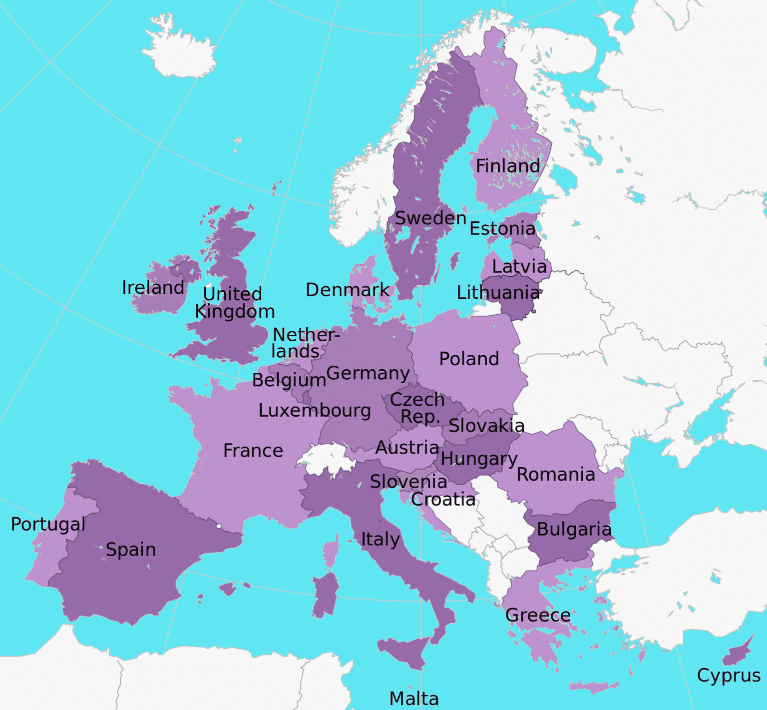 EU Map | European Union Map 2023 | Map of Europe | Europe Map