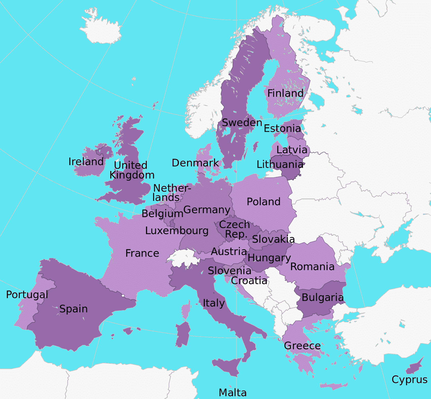 OLD EU Map pre brexit