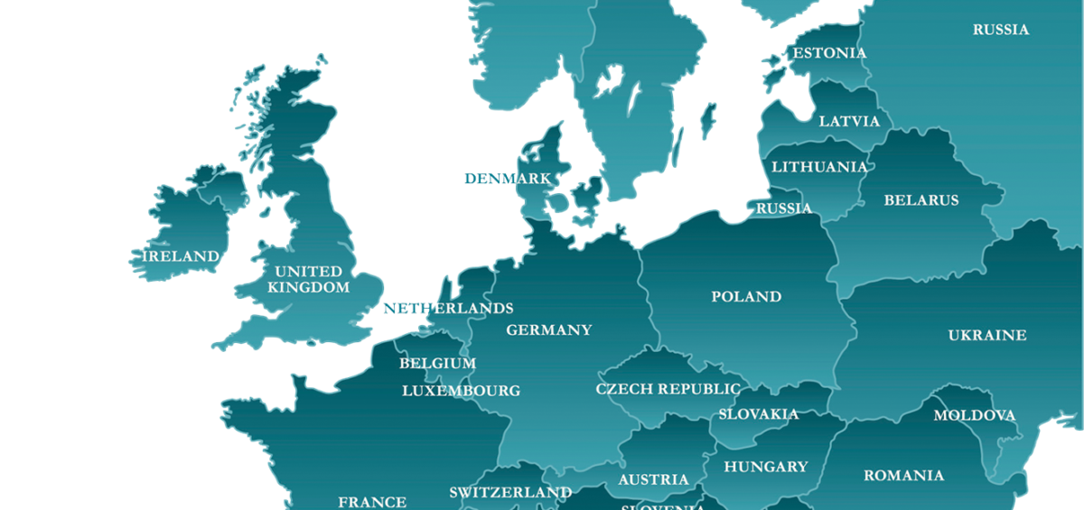 Interactive Map Of Europe Europe Map With Countries And Seas Europe Map