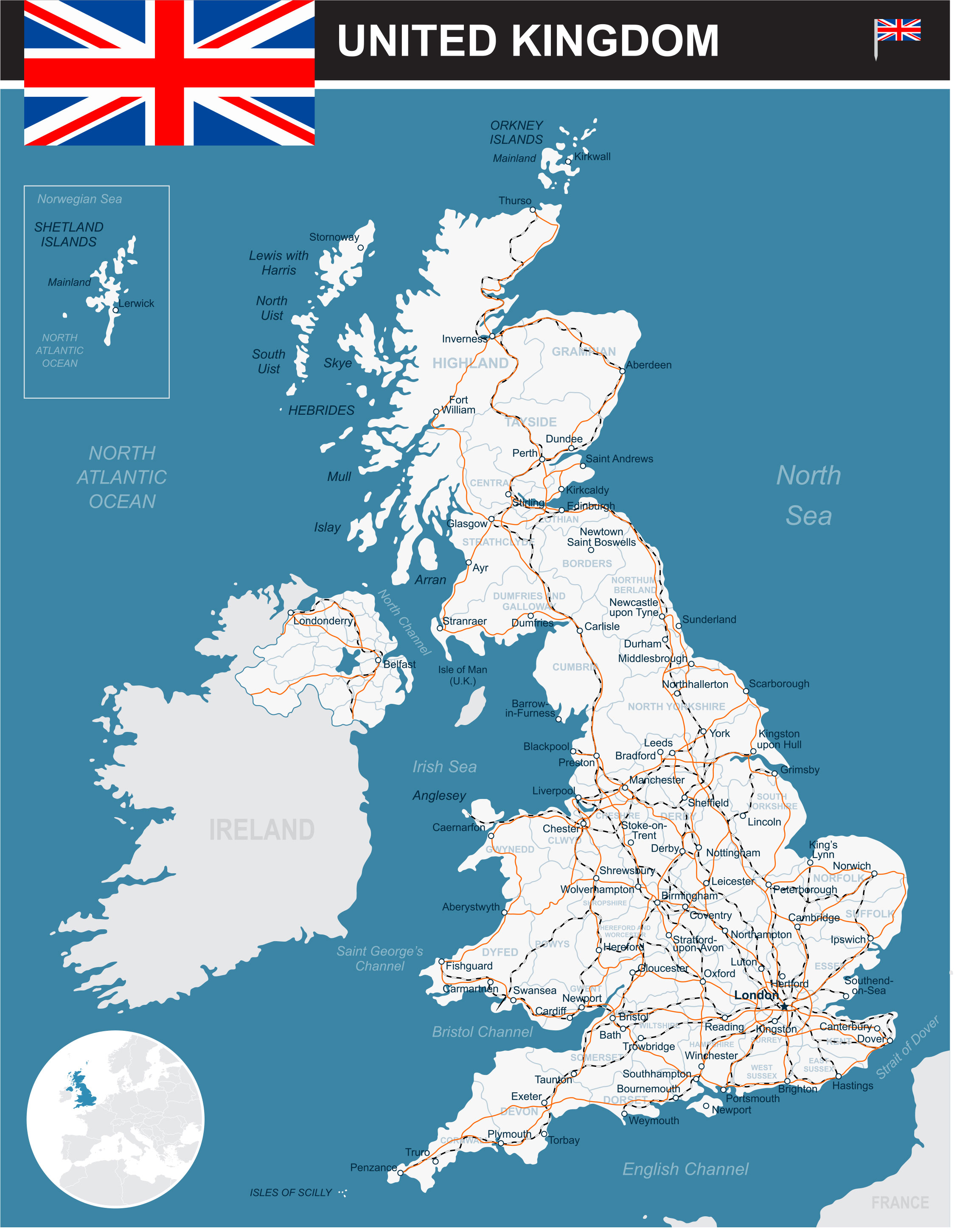 UK Map | Map of the United Kingdom