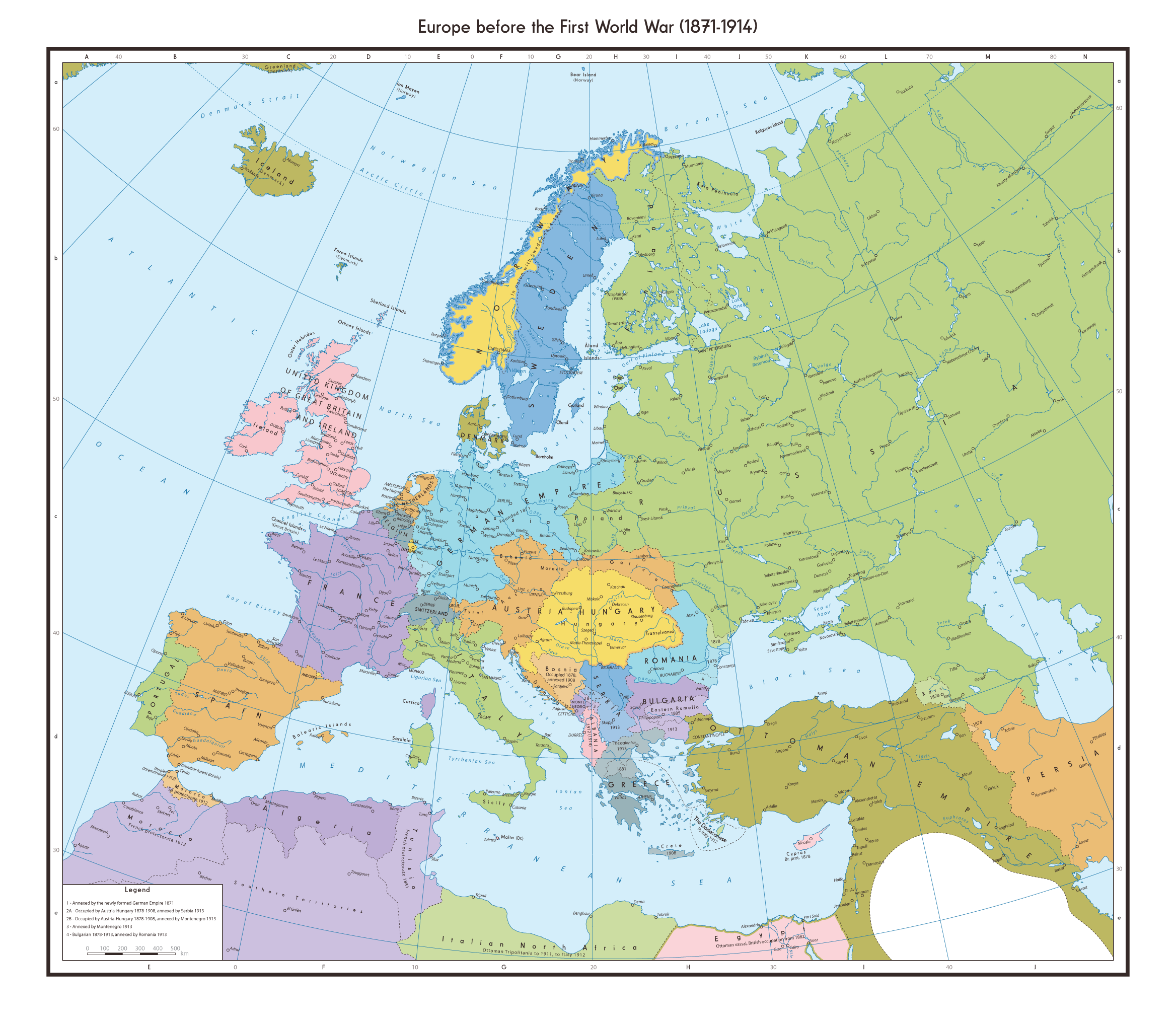 map of europe pre Map Of Europe Pre World War One Map Of Europe Europe Map map of europe pre