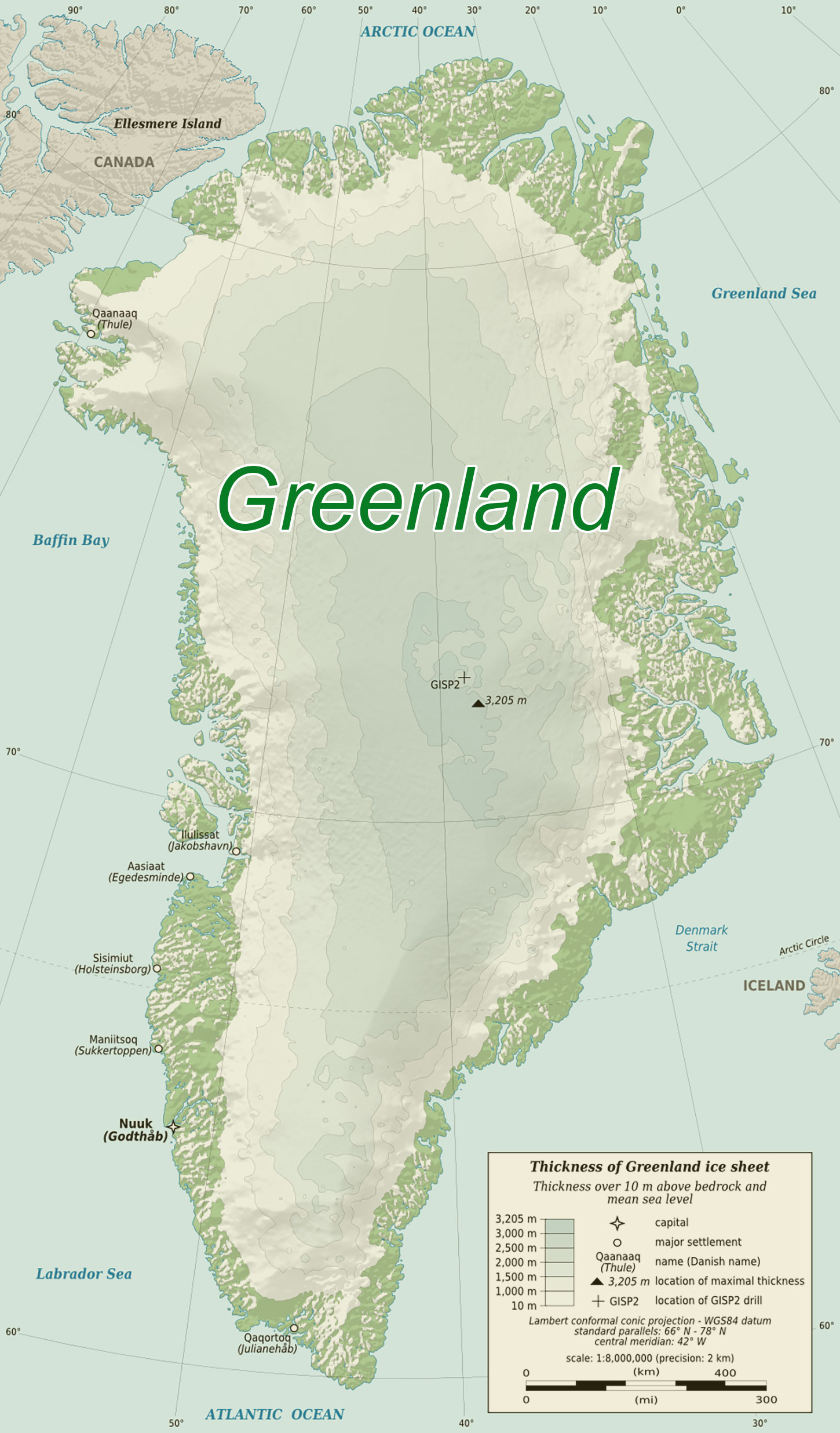 Map of Greenland