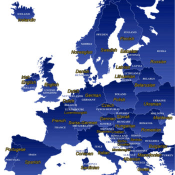 Map of Official Languages of Europe