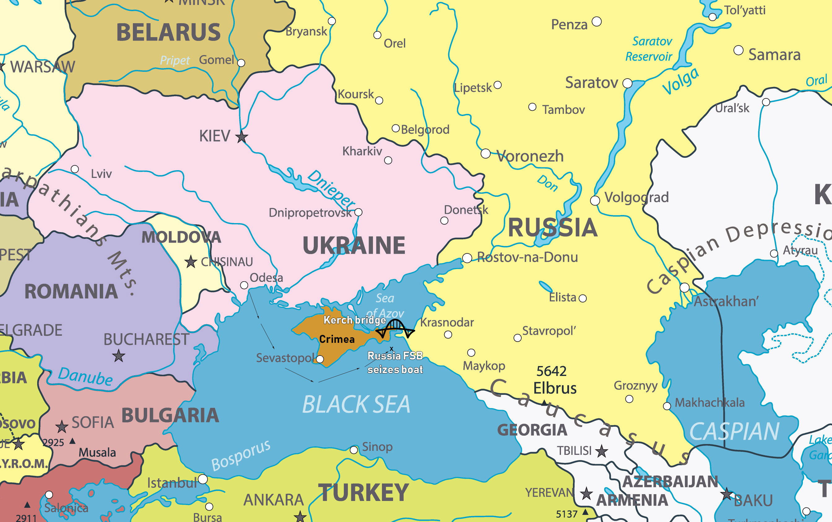 Ukraine On A Map Of Europe Russia Ukraine   Martial Law After Seizure | Map of Europe 