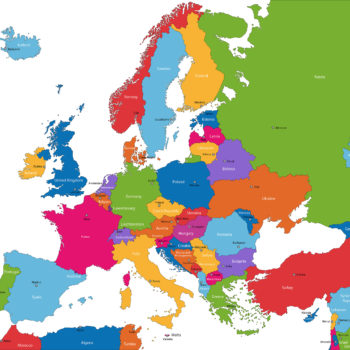 Colorful Map Of Europe