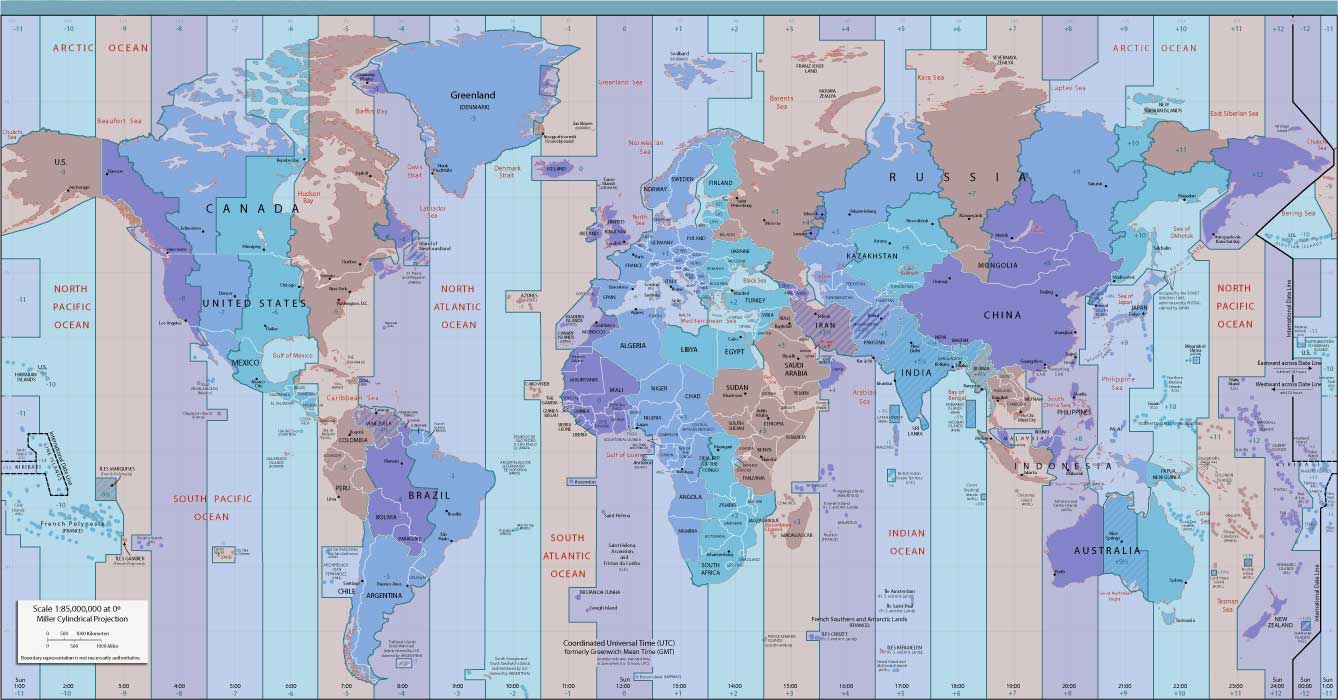 Time Zone World Map Map Of Europe Europe Map