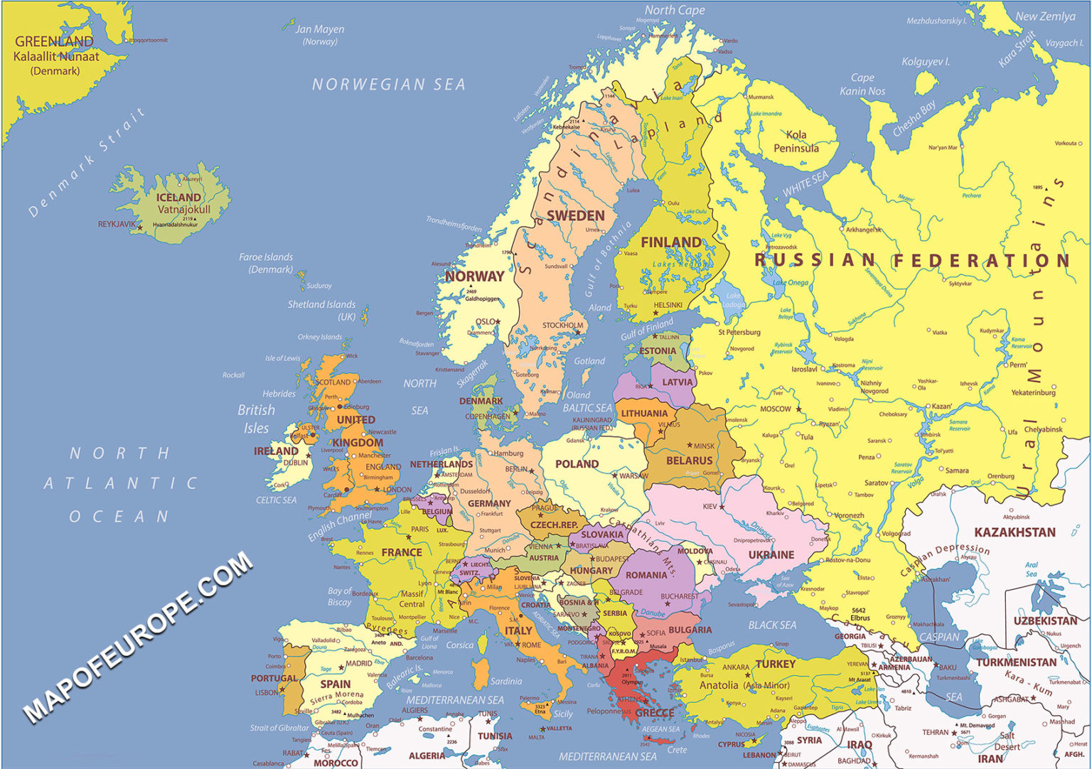 Europe Map 2020 1536x1082 