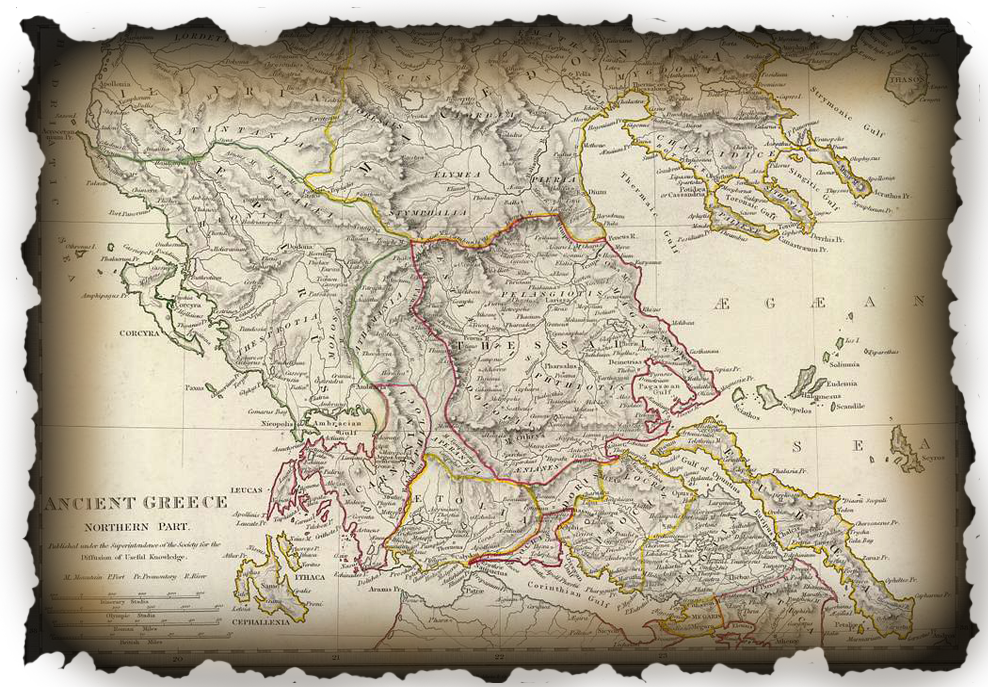 Historical map of Greece Europe